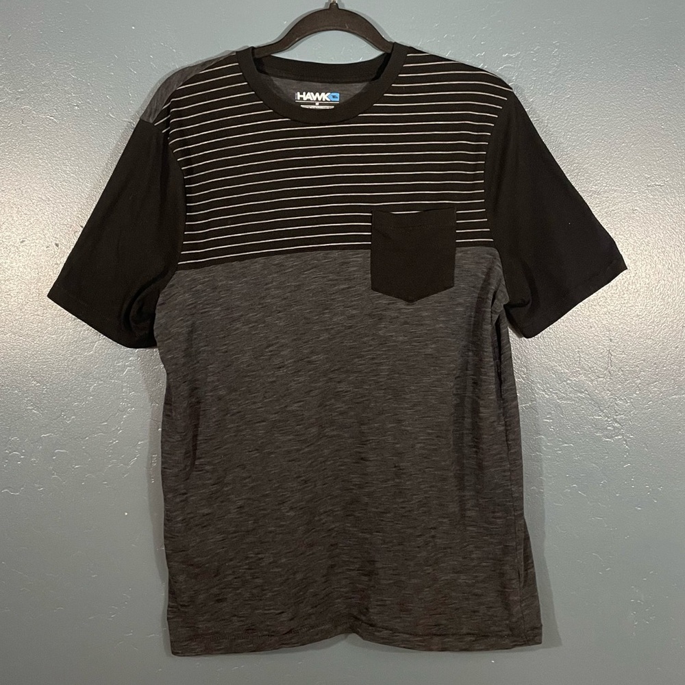 Tony Hawk Men’s Gray Colorblock Crewneck Short Sleeve Tee Size M